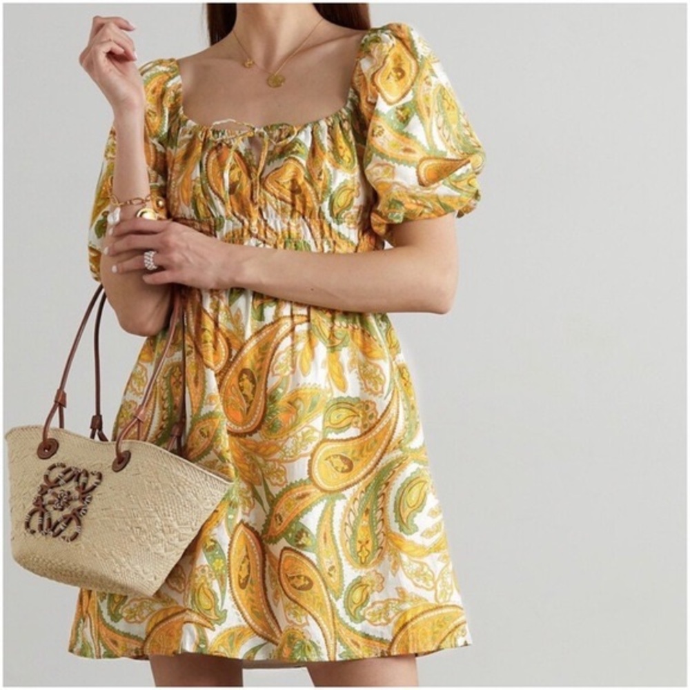 NWT Faithfull the Brand Nikoleta linen mini dress